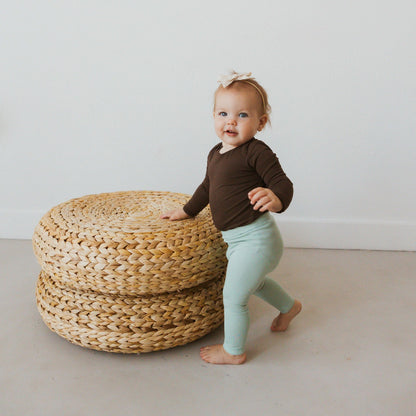 Ribbed Leggings in Sage | Kyte Baby