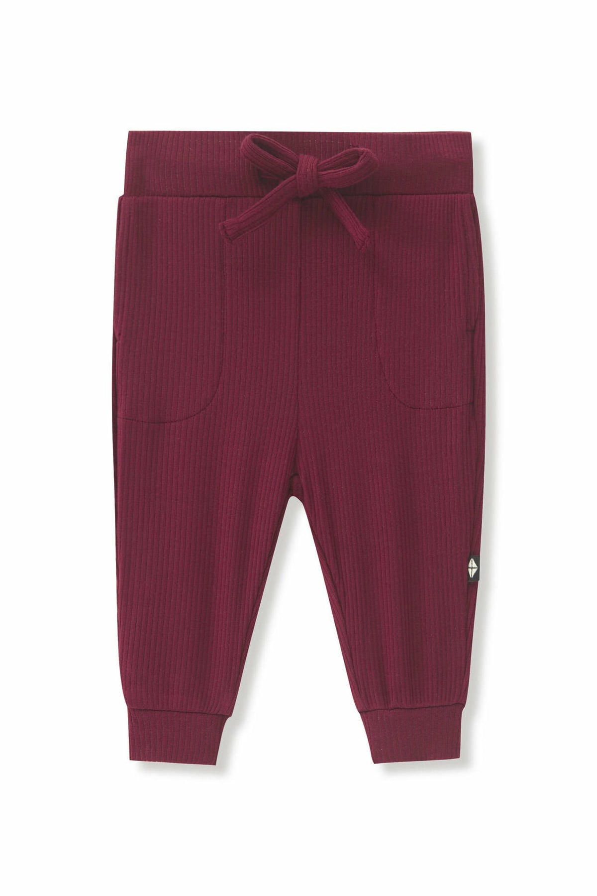 Ribbed Jogger Pant in Burgundy | Kyte Baby
