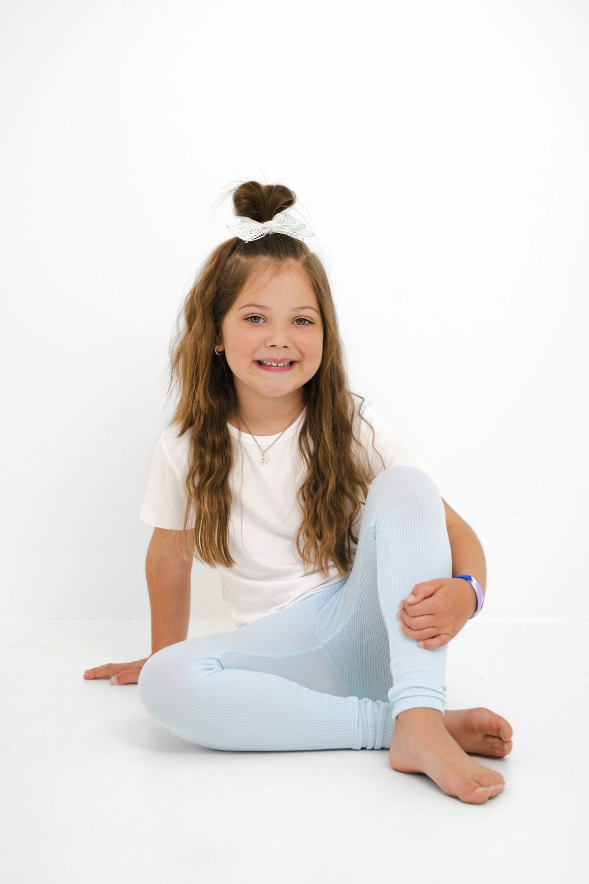 Ribbed Leggings in Breeze | Kyte Baby