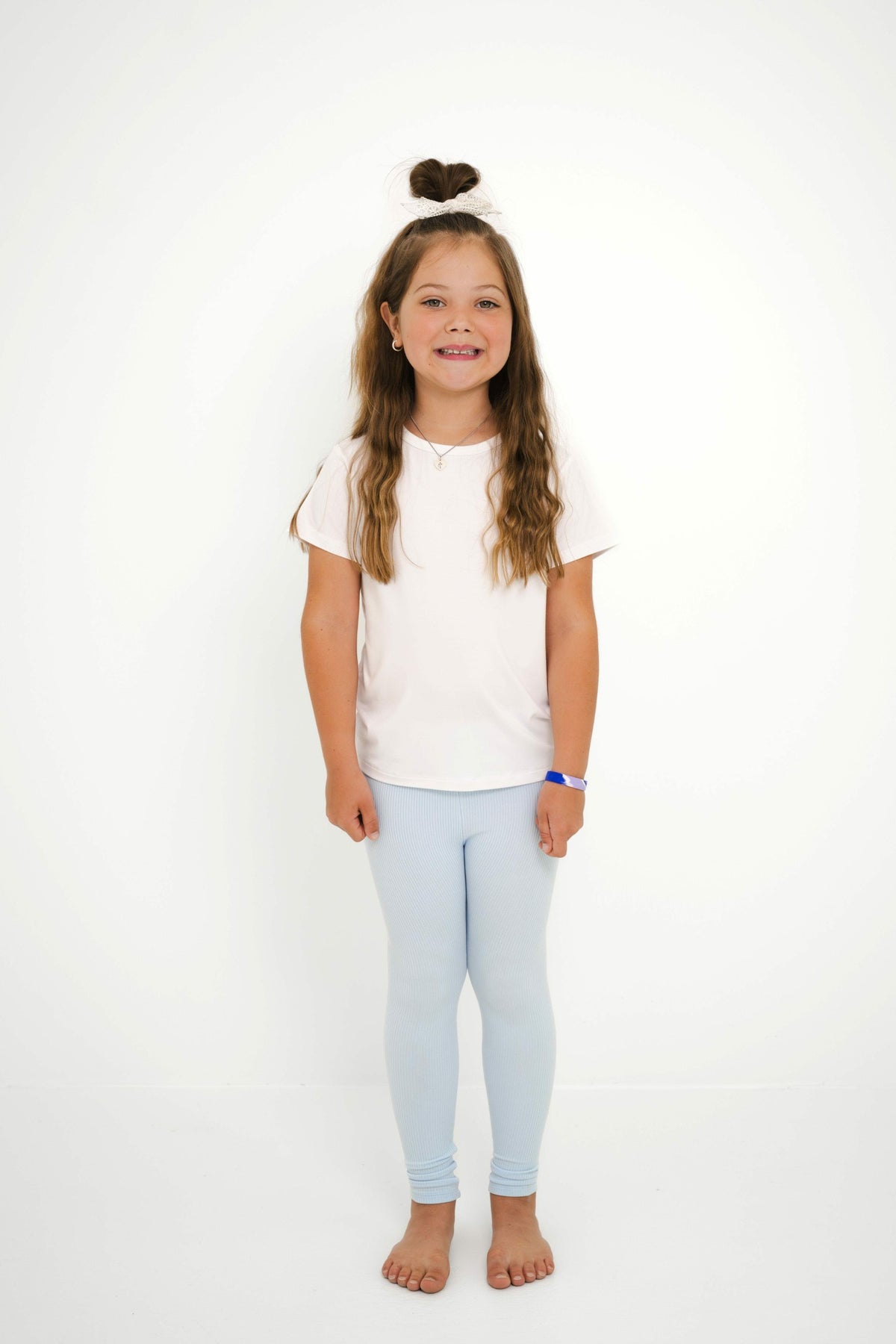 Ribbed Leggings in Breeze | Kyte Baby