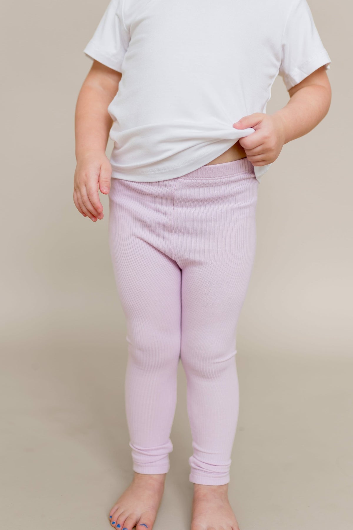 Ribbed Leggings in Thistle | Kyte Baby
