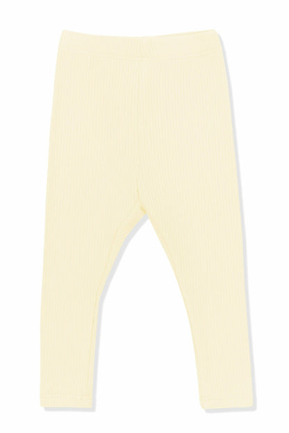 Ribbed Leggings in Chamomile | Kyte Baby