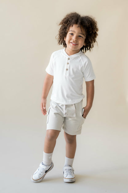 Cargo Short in Oat | Kyte Baby
