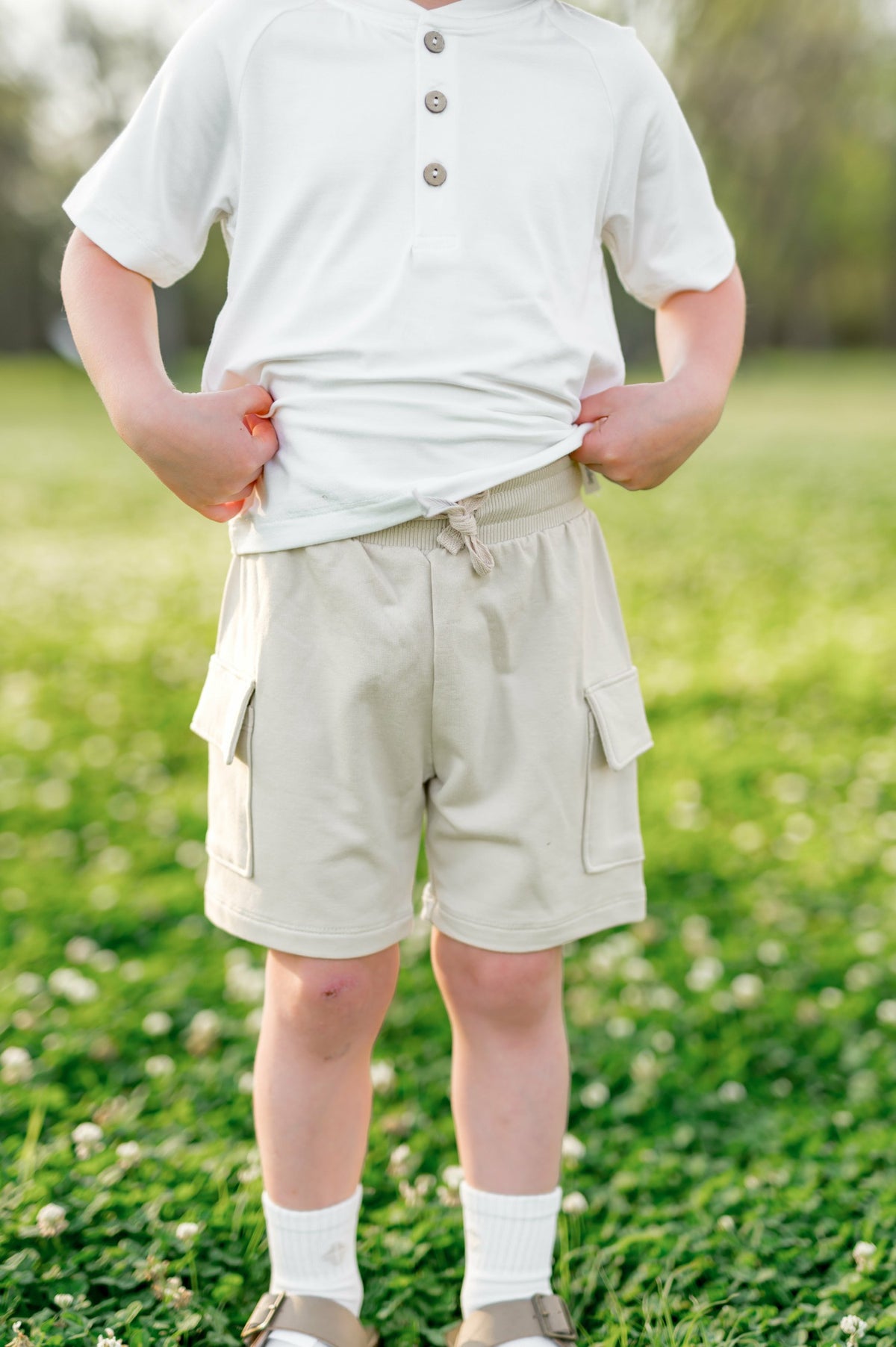 Cargo Short in Oat | Kyte Baby