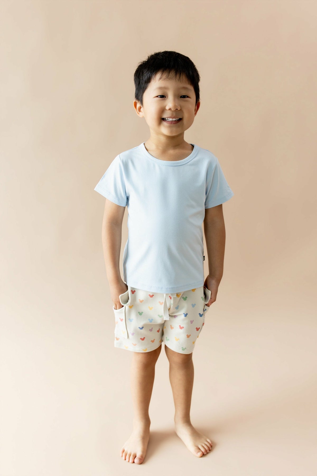 Cargo Short in Pastel Mickey Mouse | Kyte Baby