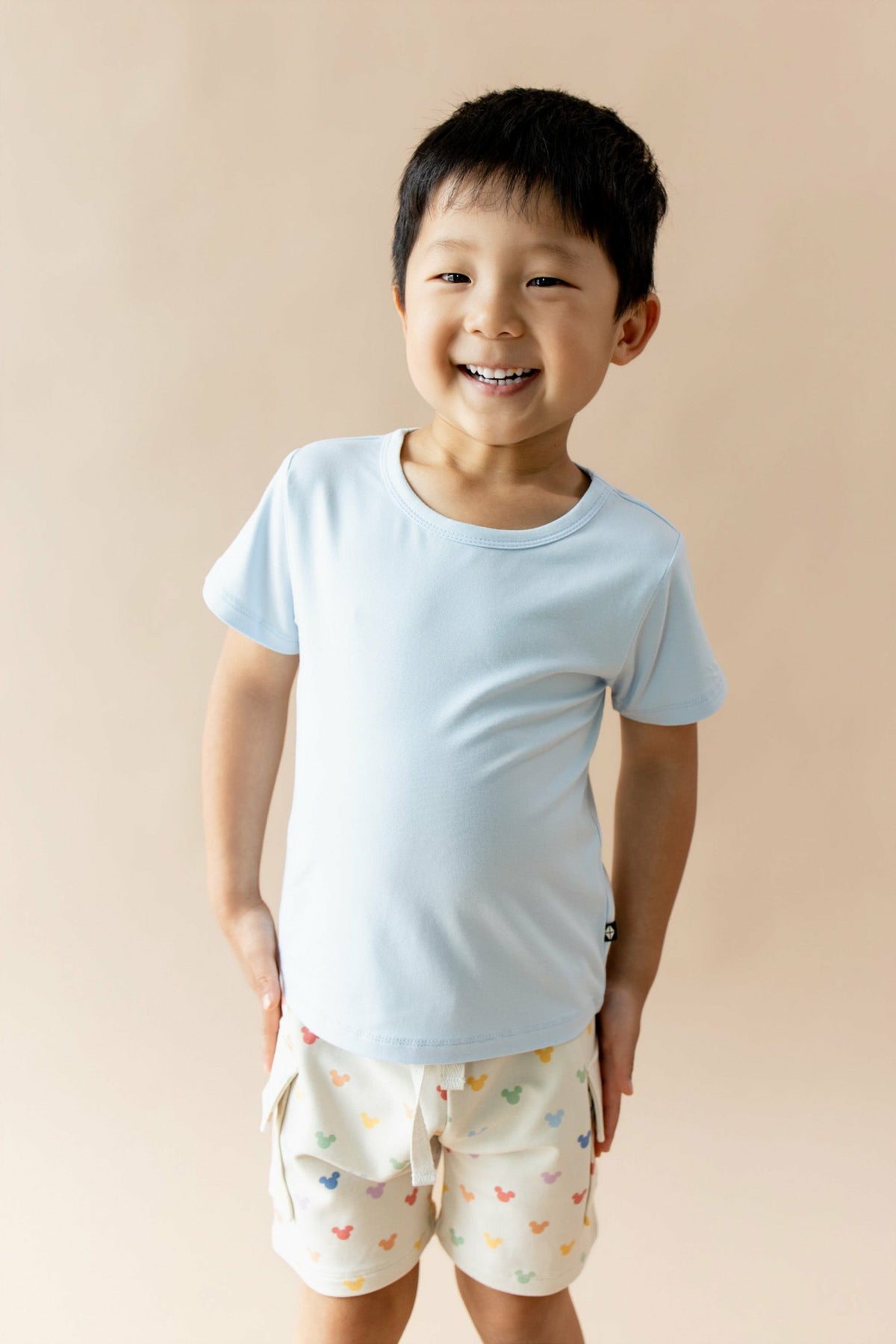 Cargo Short in Pastel Mickey Mouse | Kyte Baby