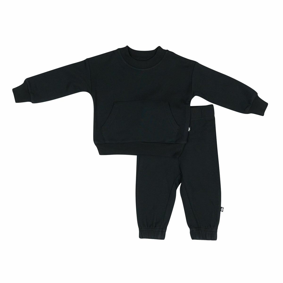 French Terry Jogger Set in Midnight Black | Kyte Baby