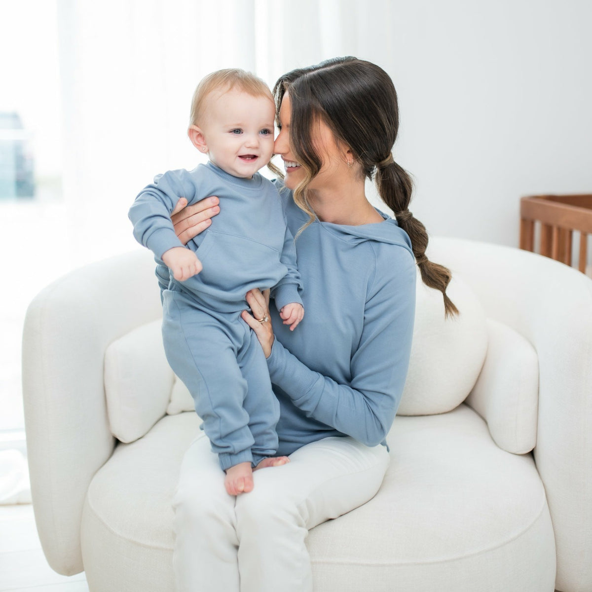 French Terry Jogger Set in Slate | Kyte Baby