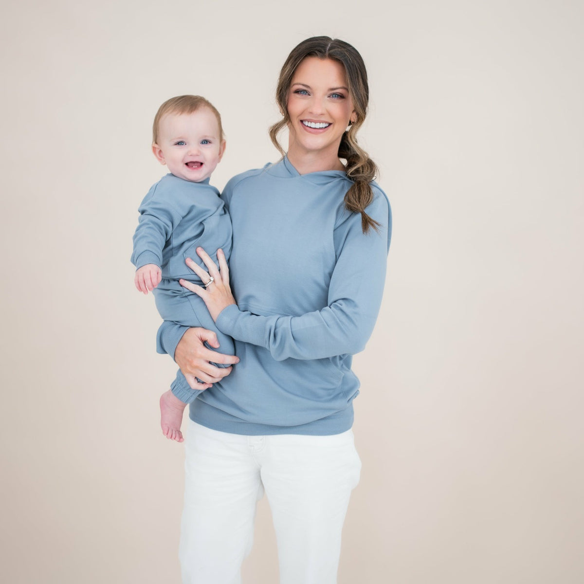 French Terry Jogger Set in Slate | Kyte Baby