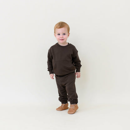 French Terry Jogger Set in Espresso | Kyte Baby