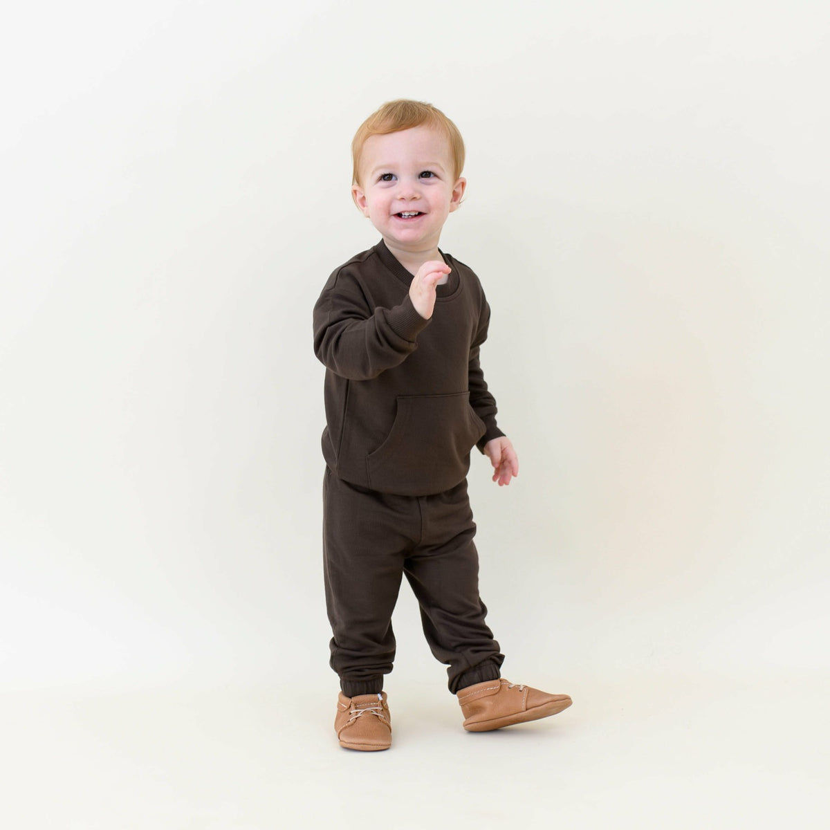 French Terry Jogger Set in Espresso | Kyte Baby