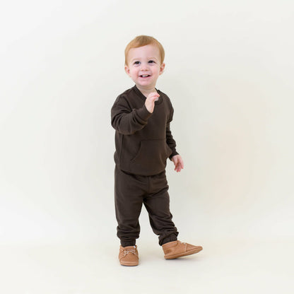 French Terry Jogger Set in Espresso | Kyte Baby