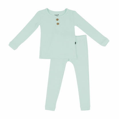 Ribbed Henley Set in Sage | Kyte Baby