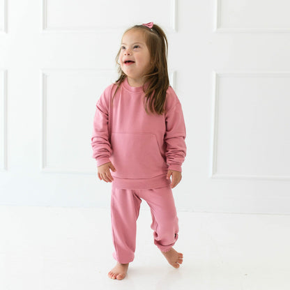 French Terry Jogger Set in Apple Blossom | Kyte Baby