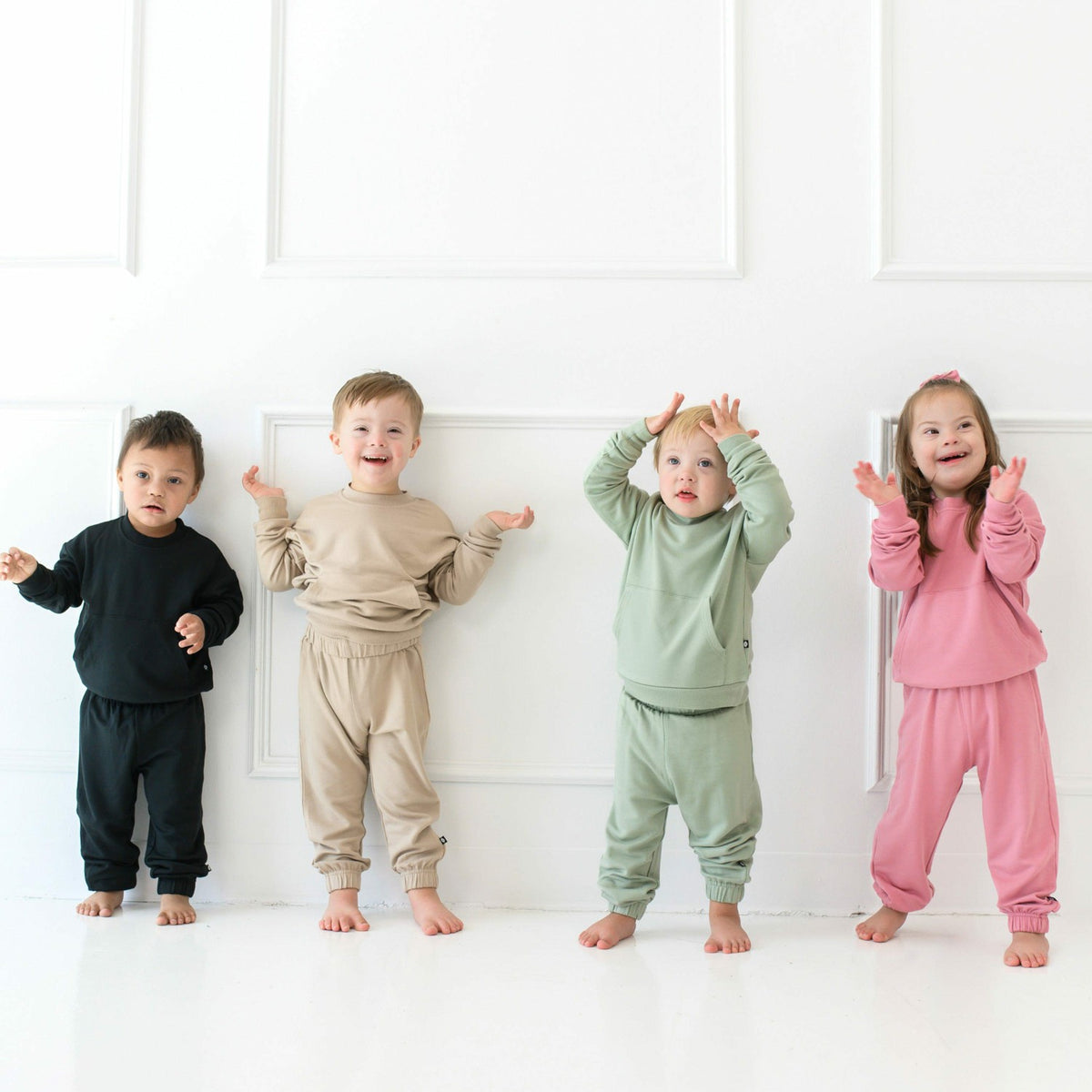 French Terry Jogger Set in Apple Blossom | Kyte Baby