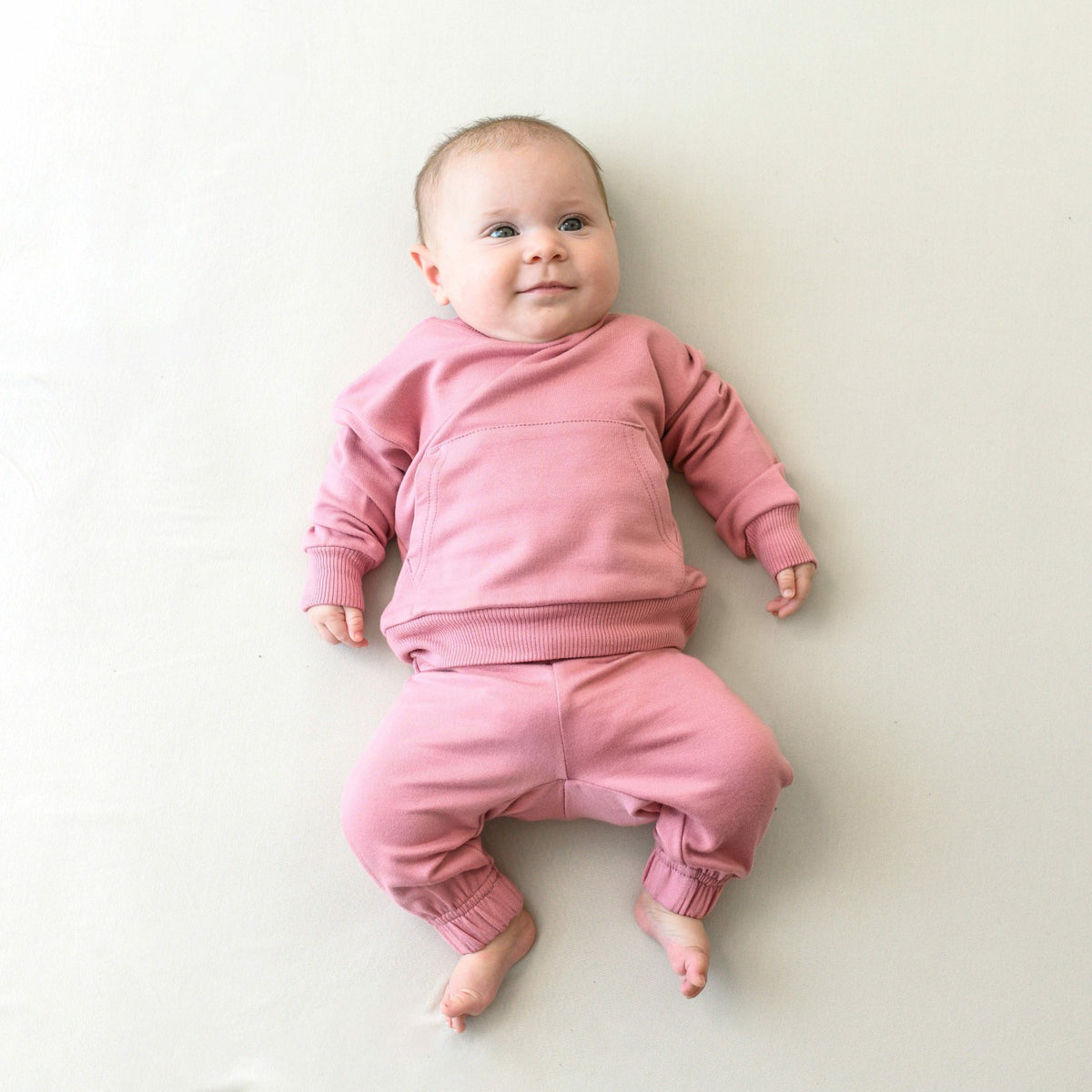 French Terry Jogger Set in Apple Blossom | Kyte Baby