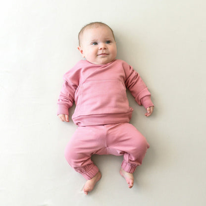 French Terry Jogger Set in Apple Blossom | Kyte Baby