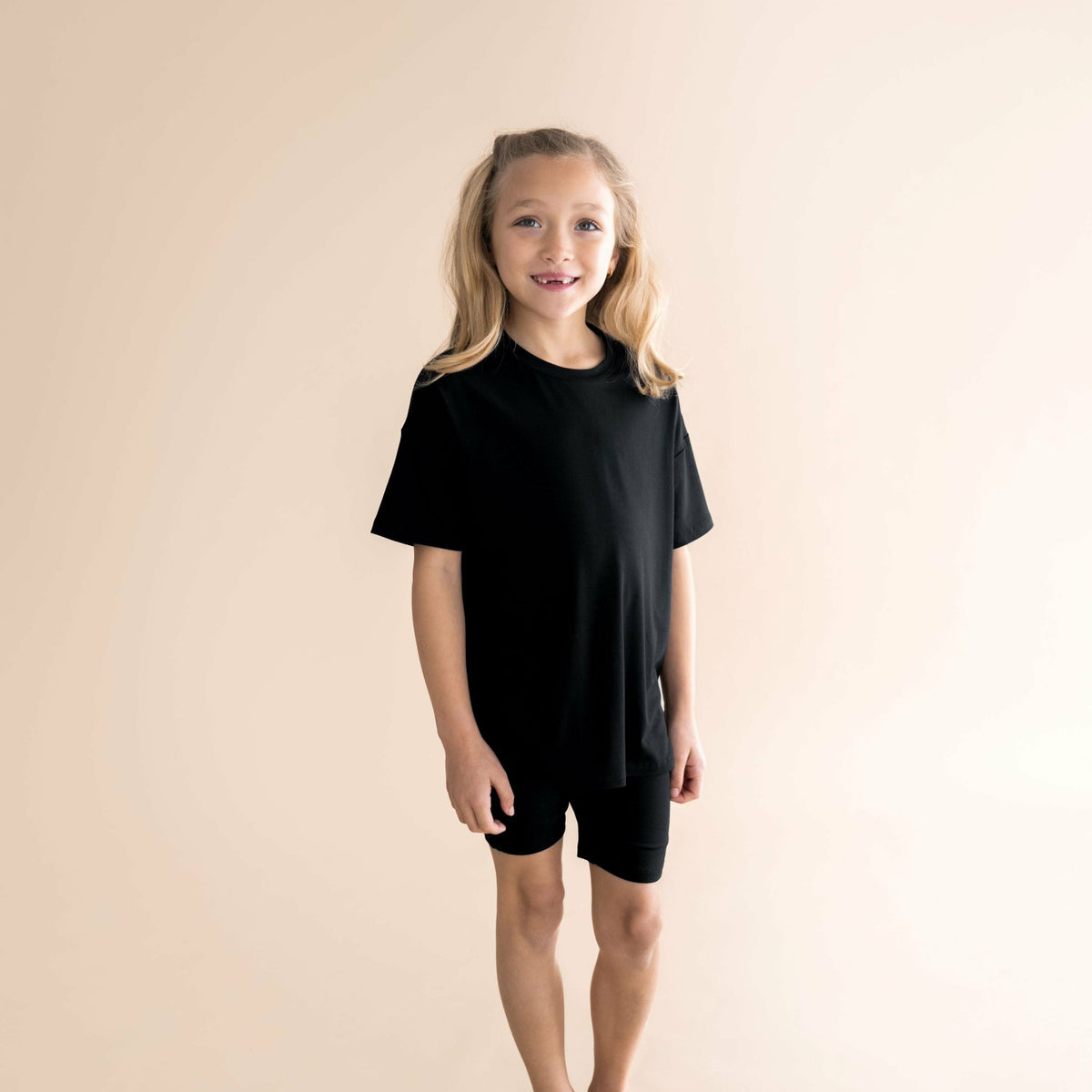 Toddler Biker Short Set in Midnight | Kyte Baby