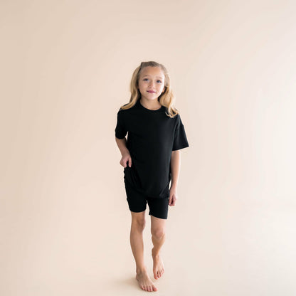 Toddler Biker Short Set in Midnight | Kyte Baby