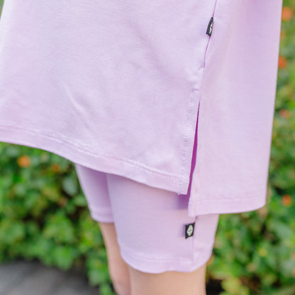 Toddler Biker Short Set in Thistle | Kyte Baby