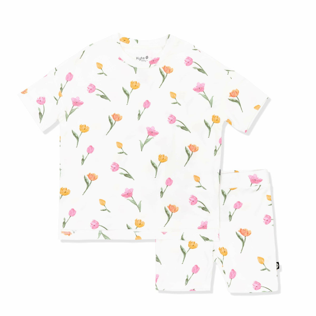 Toddler Biker Short Set in Tulip | Kyte Baby