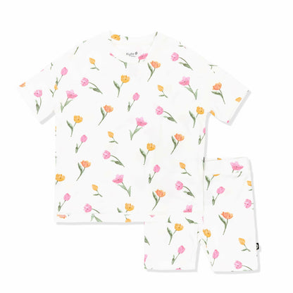 Toddler Biker Short Set in Tulip | Kyte Baby