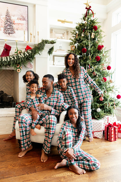 Long Sleeve Pajamas in Holiday Plaid | Kyte Baby