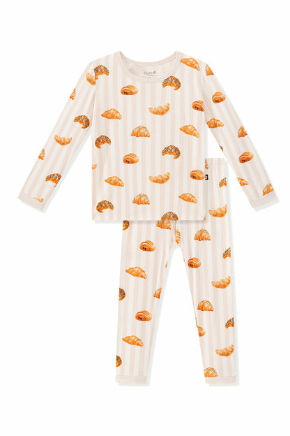 Long Sleeve Pajamas in Croissant | Kyte Baby