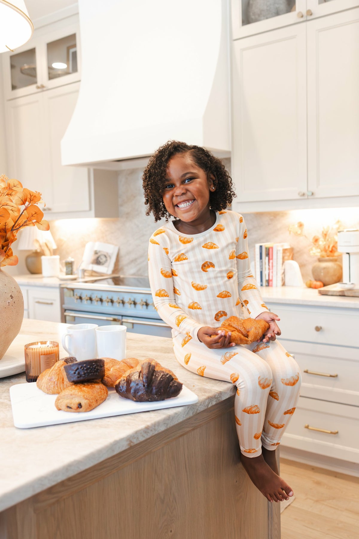 Long Sleeve Pajamas in Croissant | Kyte Baby