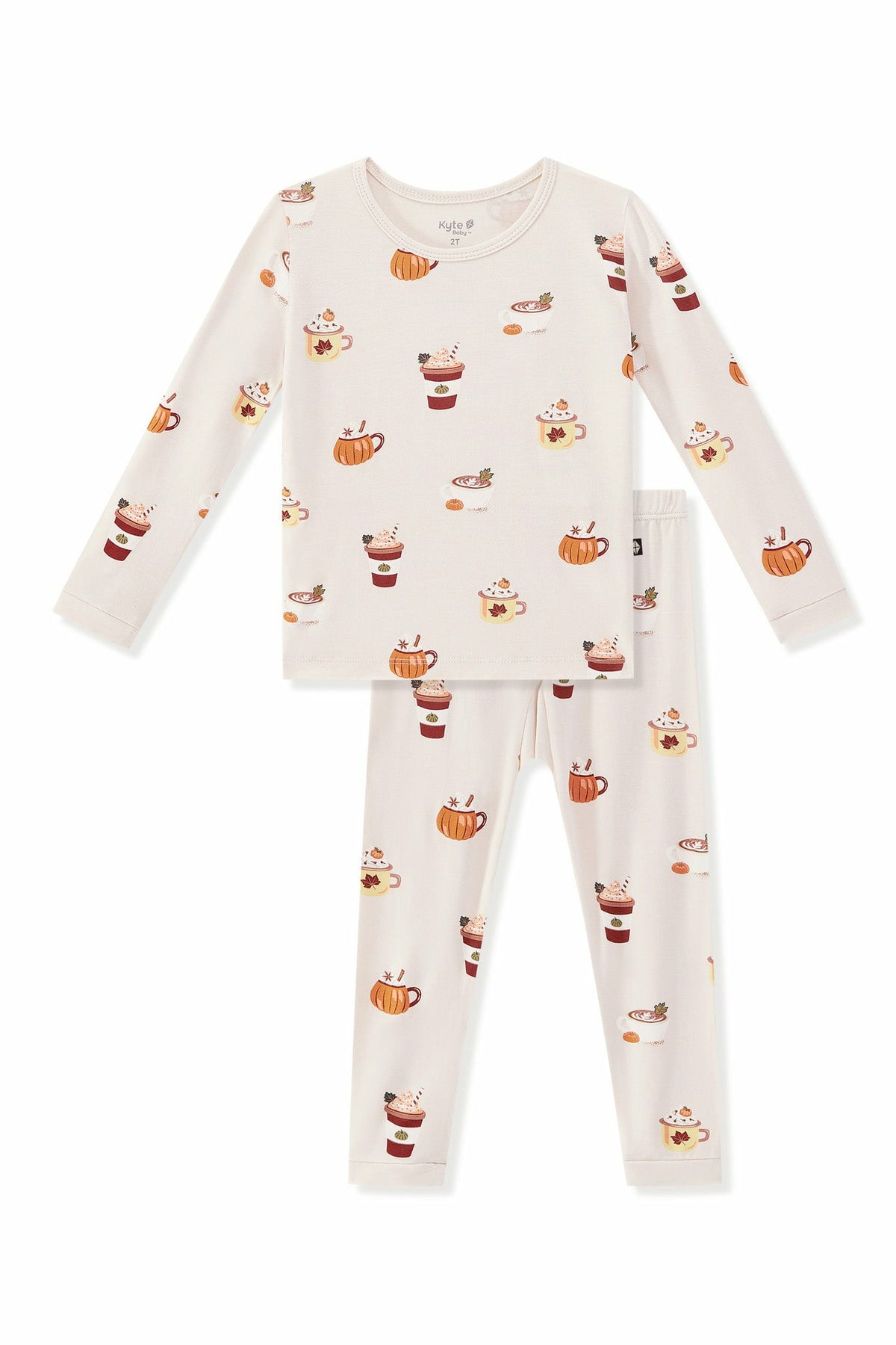 Long Sleeve Pajamas in Pumpkin Spice Latte | Kyte Baby