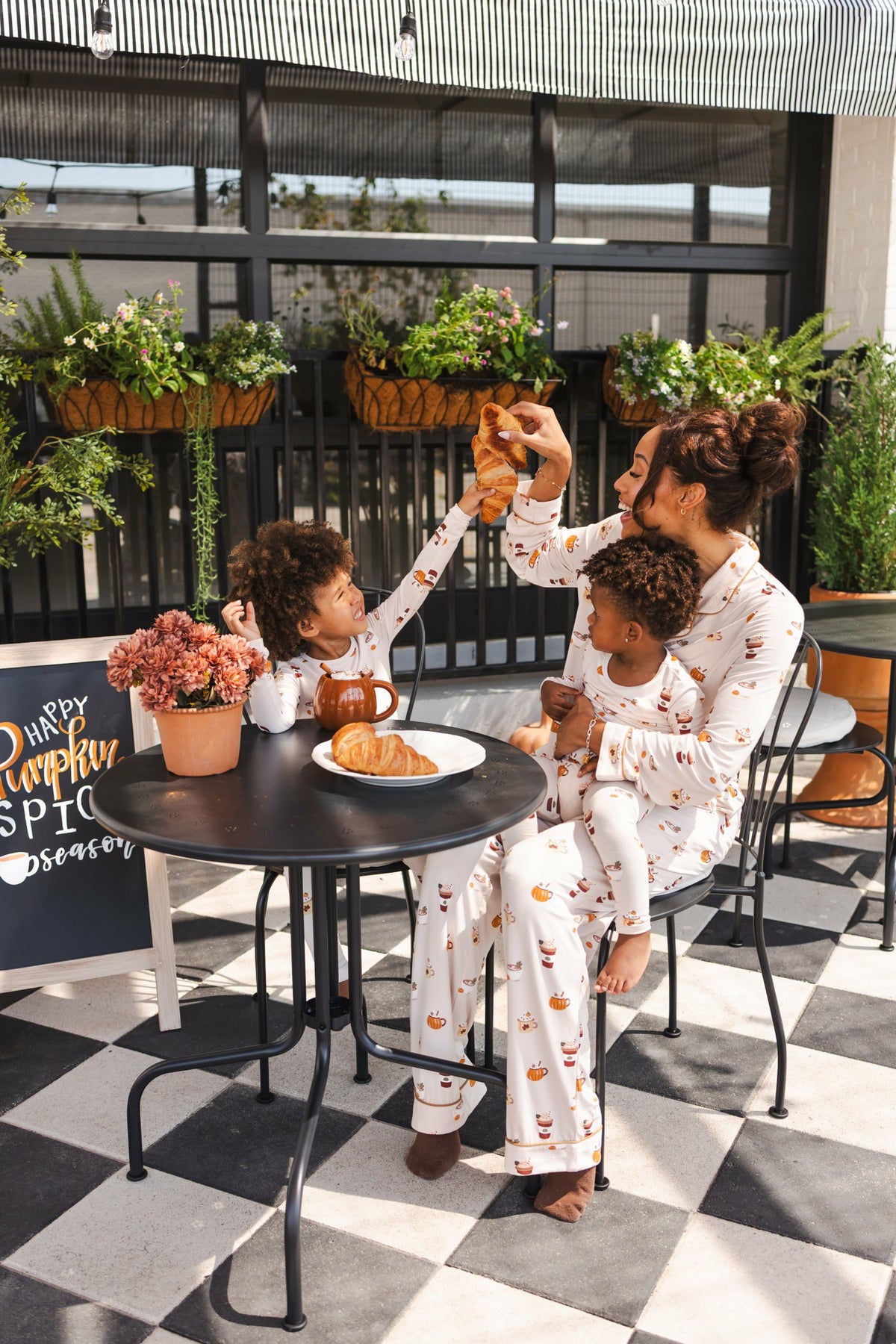 Long Sleeve Pajamas in Pumpkin Spice Latte | Kyte Baby
