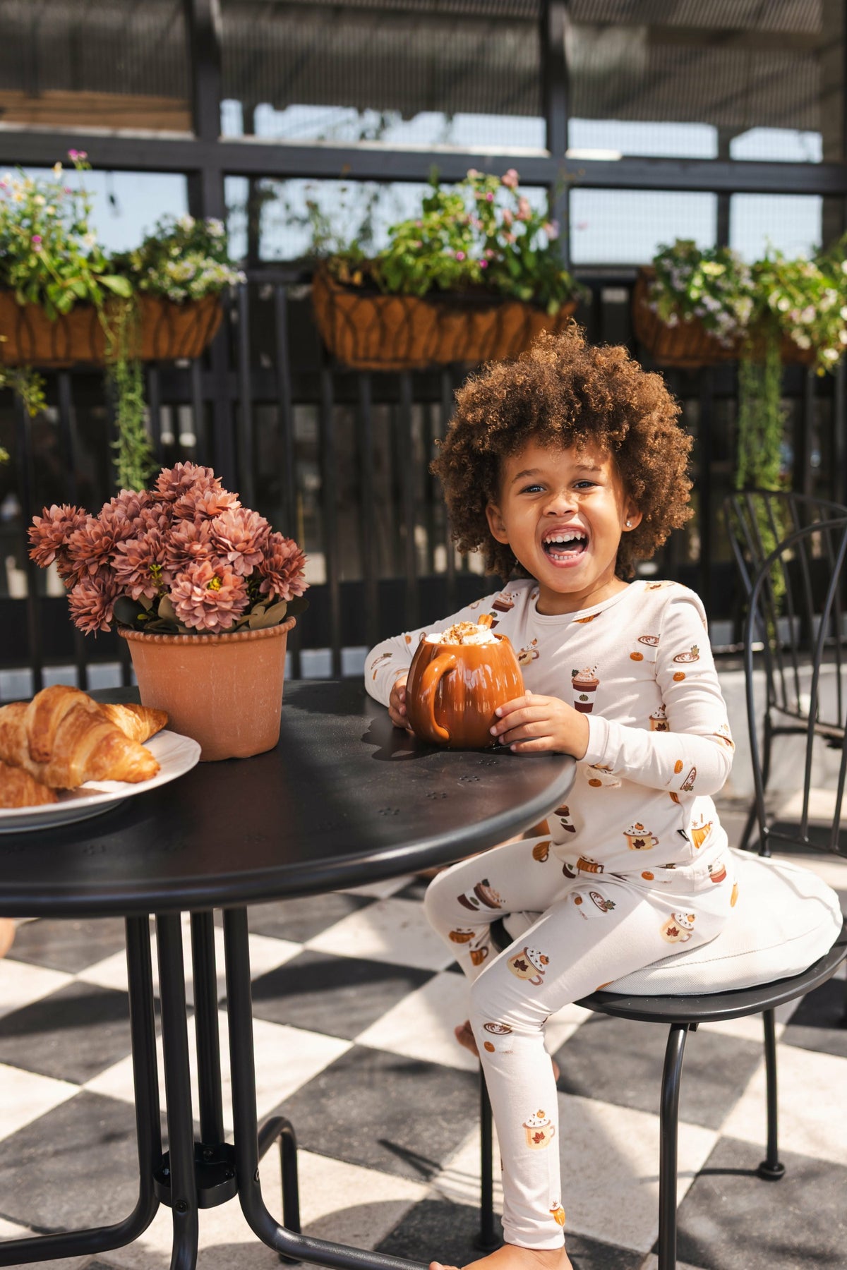 Long Sleeve Pajamas in Pumpkin Spice Latte | Kyte Baby