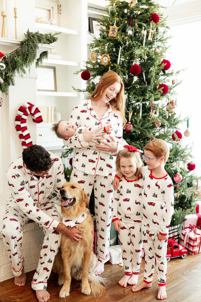 Long Sleeve Pajamas in Holiday Tree Farm | Kyte Baby