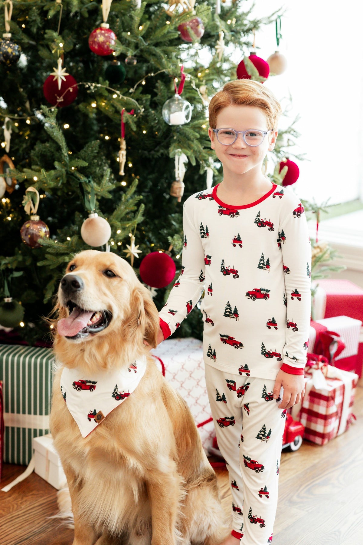 Long Sleeve Pajamas in Holiday Tree Farm | Kyte Baby