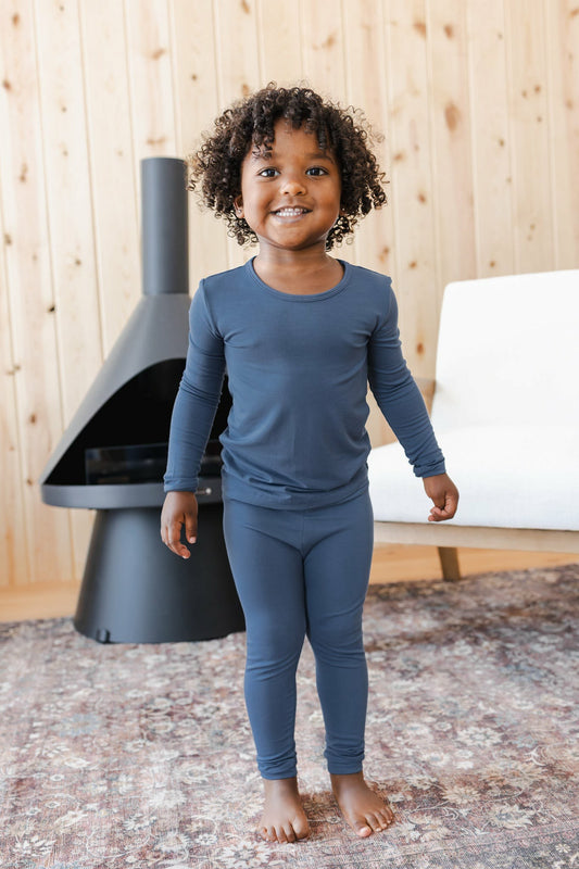 Long Sleeve Pajamas in Oxford | Kyte Baby