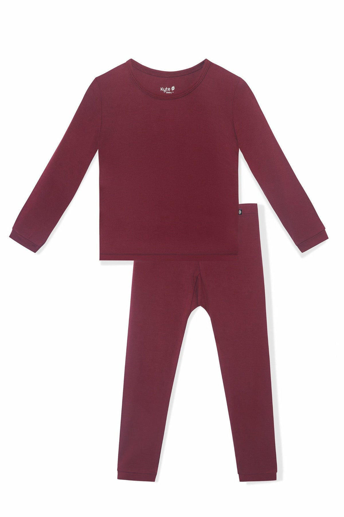 Long Sleeve Pajamas in Burgundy | Kyte Baby
