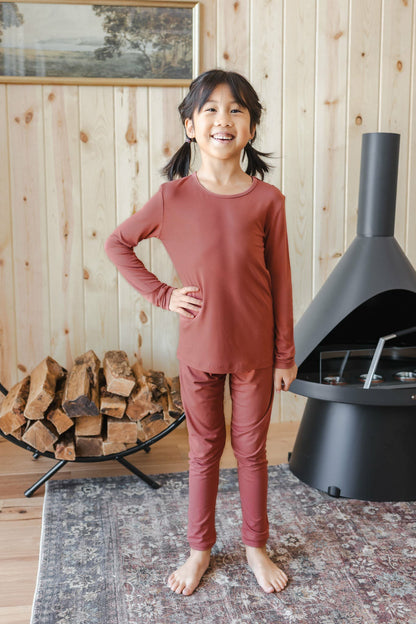 Long Sleeve Pajamas in Ember | Kyte Baby