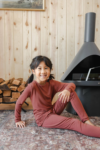 Long Sleeve Pajamas in Ember | Kyte Baby