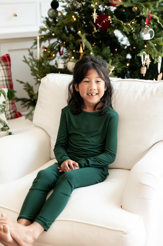 Long Sleeve Pajamas in Cypress | Kyte Baby
