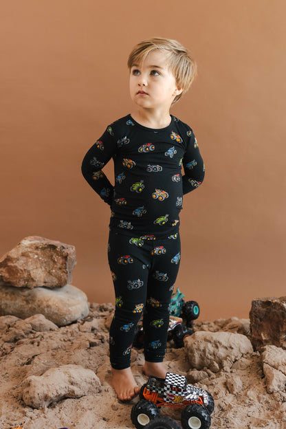 Long Sleeve Pajamas in Monster Truck | Kyte Baby
