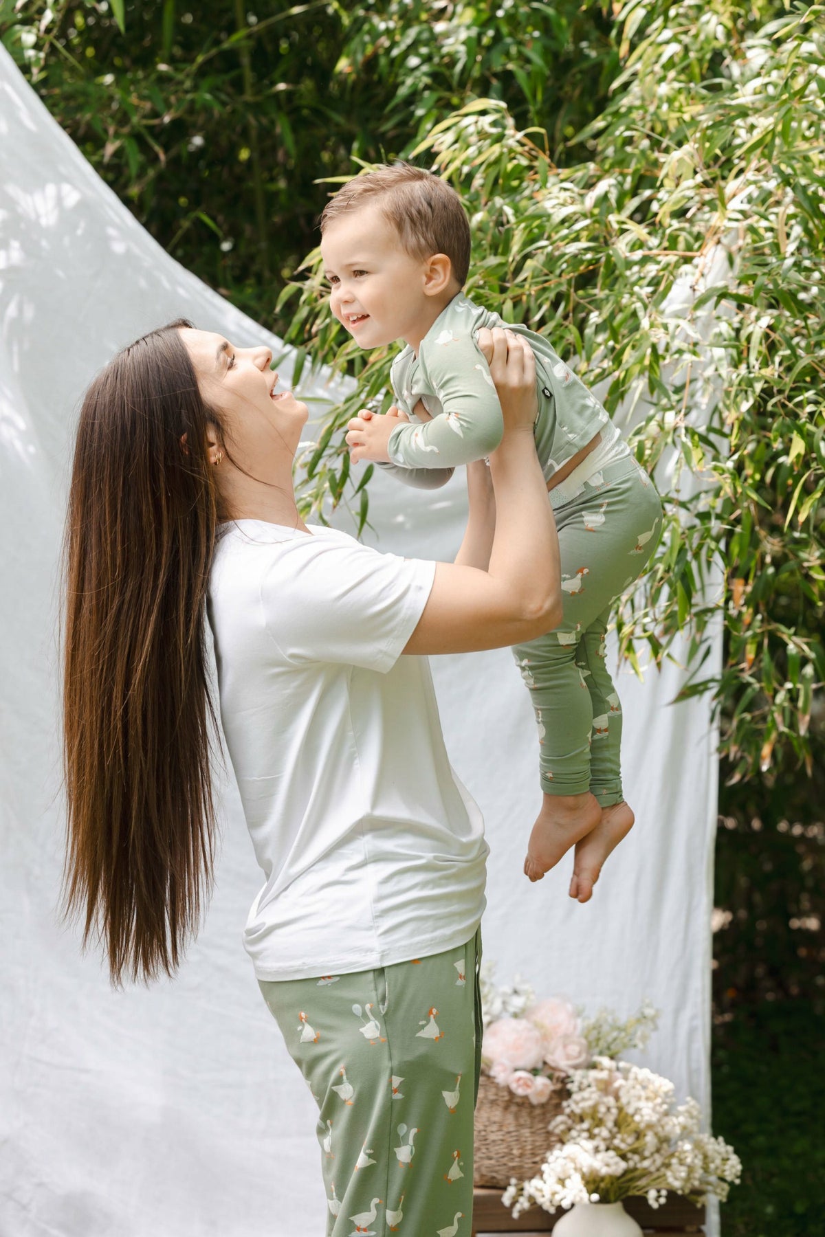 Goose Print Children's Long Sleeve Pajamas | Kyte Baby
