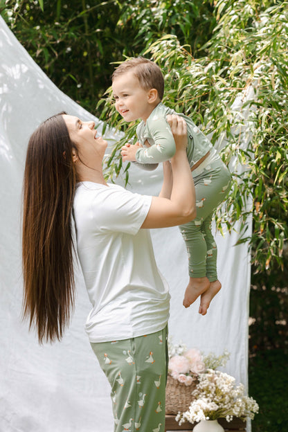 Goose Print Children's Long Sleeve Pajamas | Kyte Baby