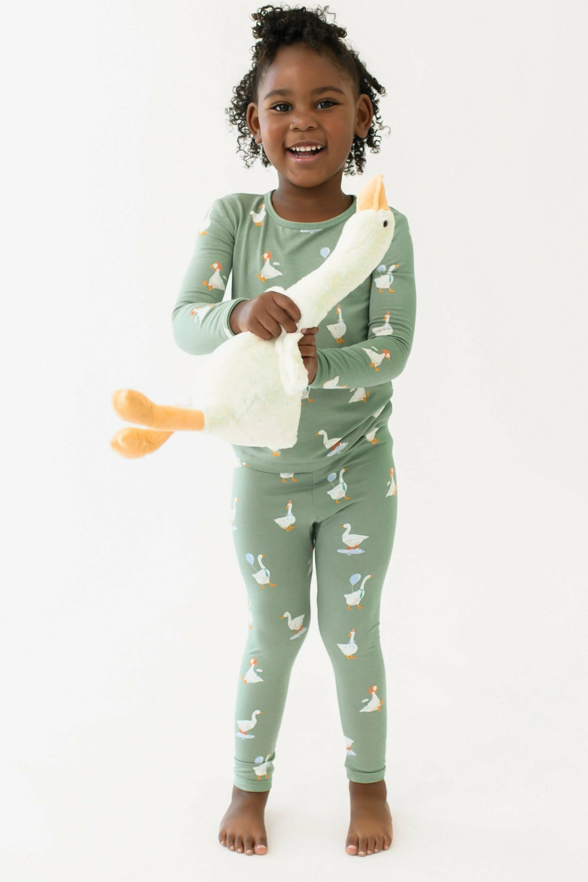 Goose Print Children's Long Sleeve Pajamas | Kyte Baby