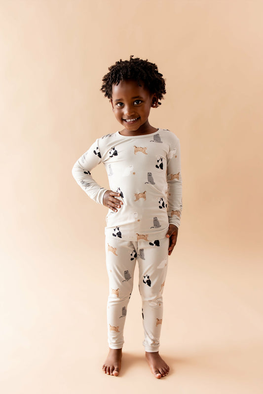 Long Sleeve Pajamas in Fluffy Cat | Kyte Baby