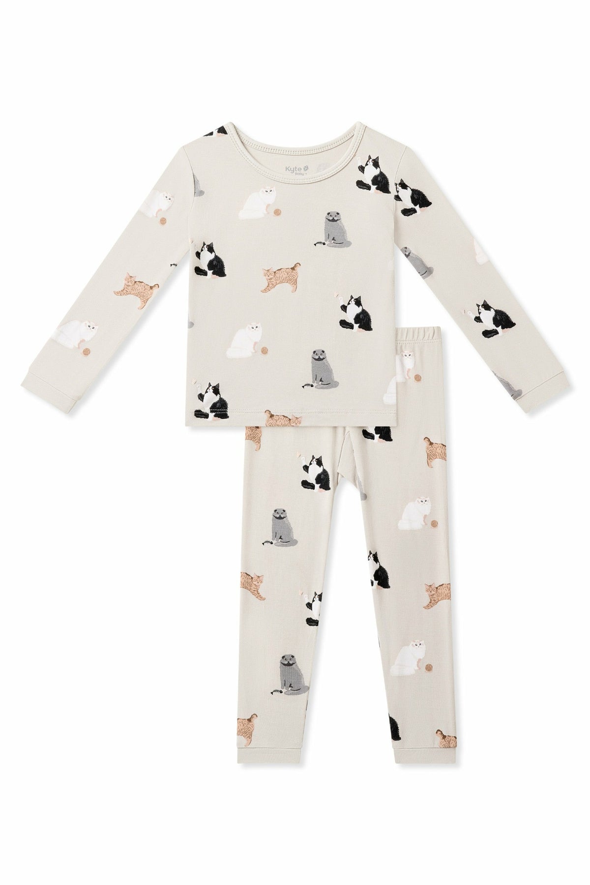 Long Sleeve Pajamas in Fluffy Cat | Kyte Baby