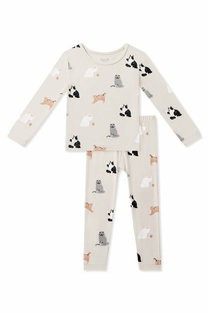 Long Sleeve Pajamas in Fluffy Cat | Kyte Baby