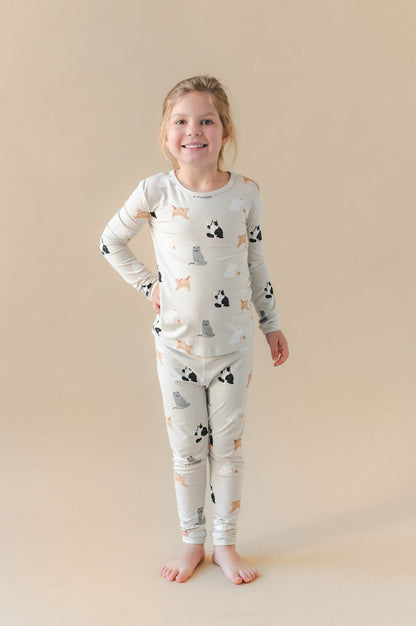 Long Sleeve Pajamas in Fluffy Cat | Kyte Baby