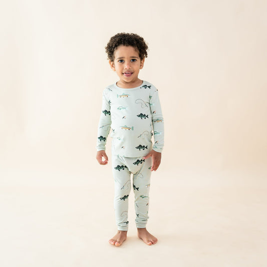 Long Sleeve Pajamas in Fishing | Kyte Baby