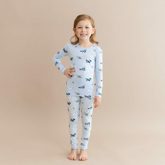 Long Sleeve Pajamas in Take Off | Kyte Baby
