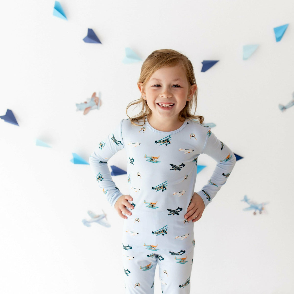 Long Sleeve Pajamas in Take Off | Kyte Baby